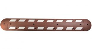 Próg podrzutowy LONG | gumowy, 7,5 cm, drogowy, czerwony